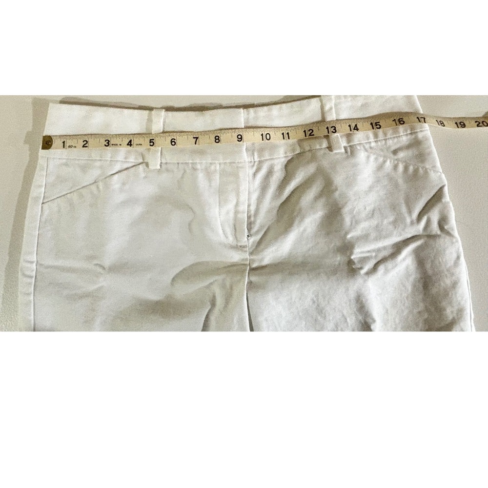 Ann Taylor Signature White Stretch Cotton Shorts Size 8 Preppy Classic Summer - Picture 7 of 7